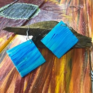 Hand Painted Abstract Earrings